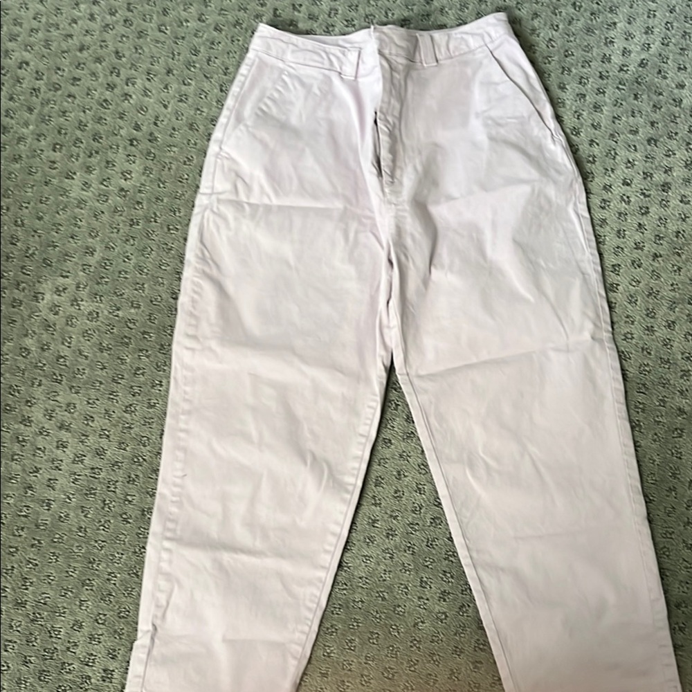 GAP White Chino Pants Relaxed Fit High-Waisted